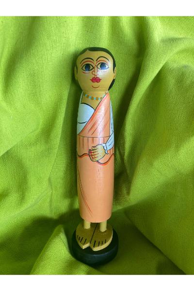 Wooden Peg Dolls (Large) - Hamine in Saree